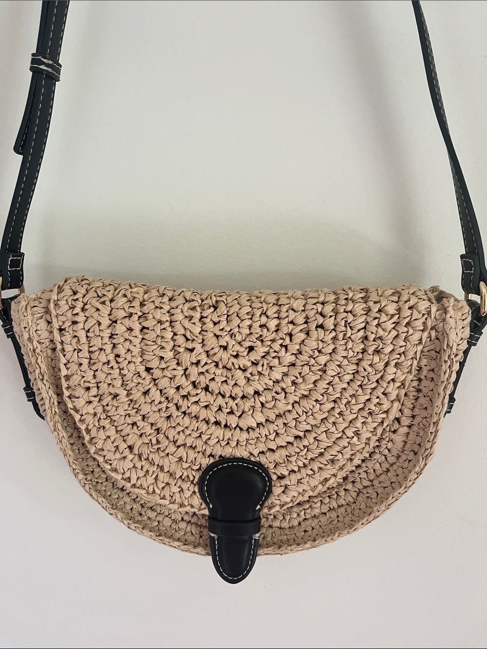 Woven straw/raffia Zara crossbody bag - Picture 2 of 5